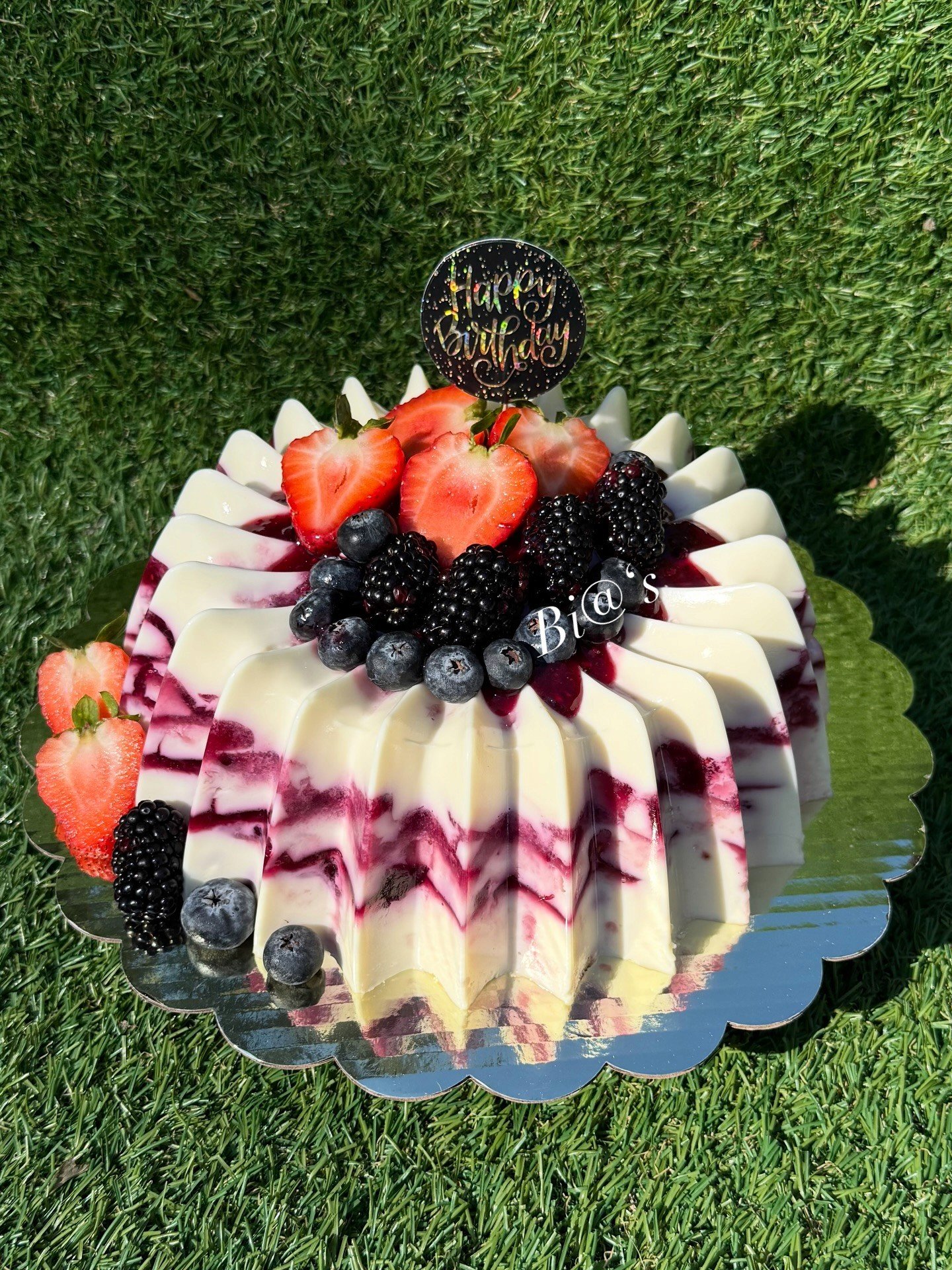 Two tier celebration cake made to order in Lincoln, Nebraska